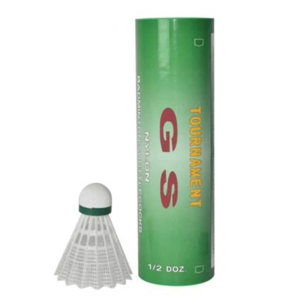 GS Tournament Nylon Badminton Shuttlecock (White)